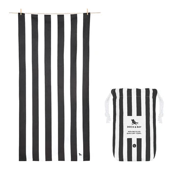 Kamari Charcoal Large Beach Towel Cabana Collection