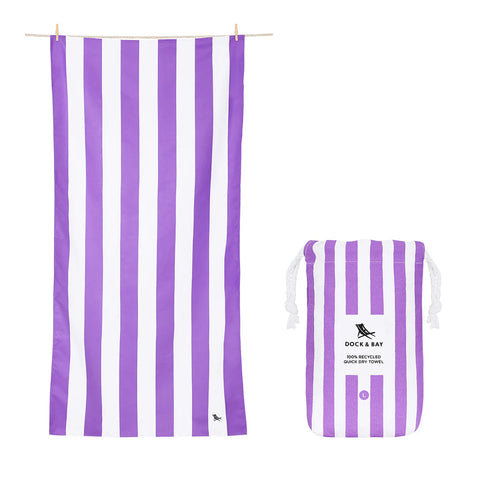 Large Brighton Purple Beach Towel - Cabana Collection