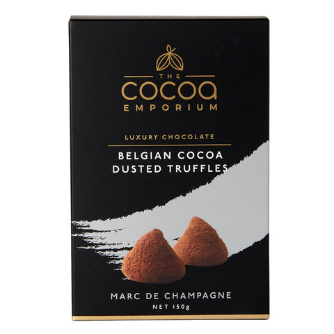 Belgian Cocoa Dusted Truffles - Marc de Champagne - 150g