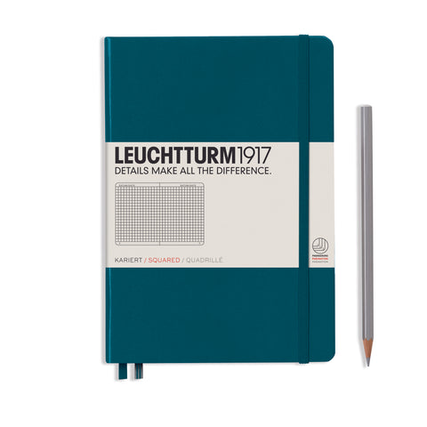 A5 Medium Squared Pacific Green Notebook