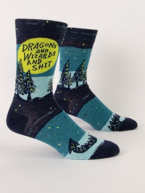 Dragon's & Wizards and Shit Men's Socks