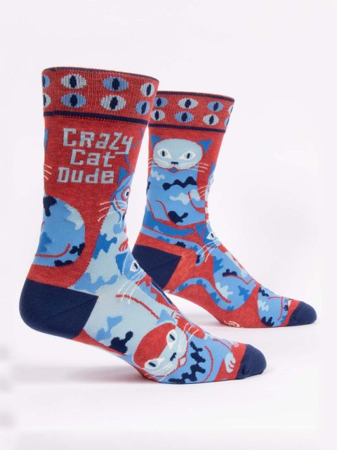 Crazy Cat Dude Men's Socks