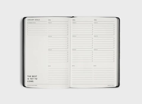 Bold Goal Digger 2025 Weekly Diary - Soft Cover - Black