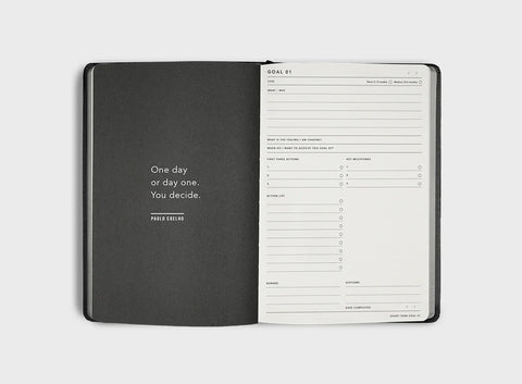 Bold Goal Digger 2025 Weekly Diary - Soft Cover - Black