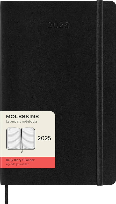 Daily Soft Cover 2025 Diary - Large - Black