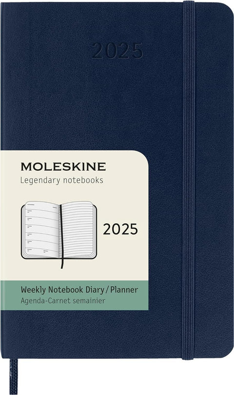 Weekly Soft Cover 2025 Diary - Pocket - Sapphire Blue