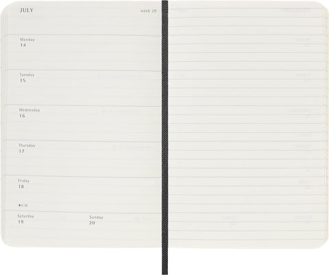 Weekly Soft Cover 2025 Diary - Pocket - Black