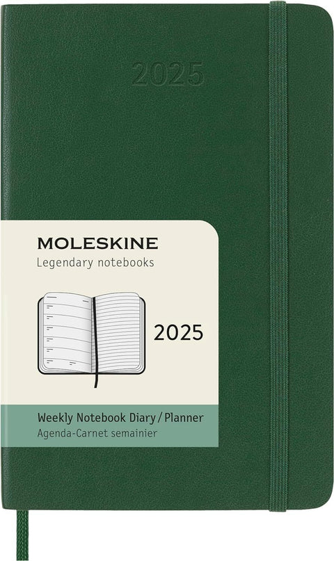 Weekly Soft Cover 2025 Diary - Pocket - Myrtle Green