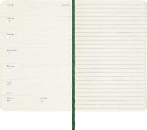 Weekly Soft Cover 2025 Diary - Pocket - Myrtle Green