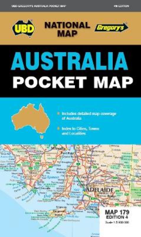 Australia Pocket Map 179 4th ed by UBD Gregory's - 9780731933471