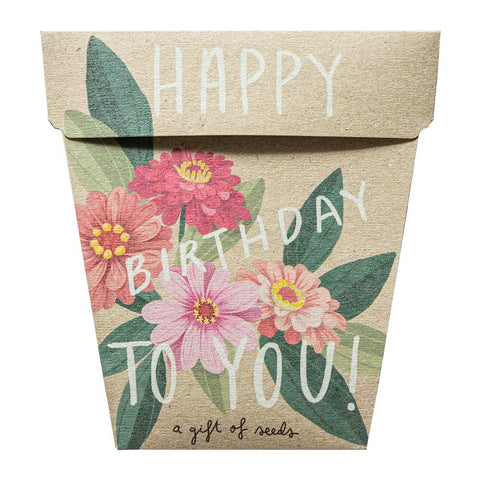 Happy Birthday Zinnia Gift Card