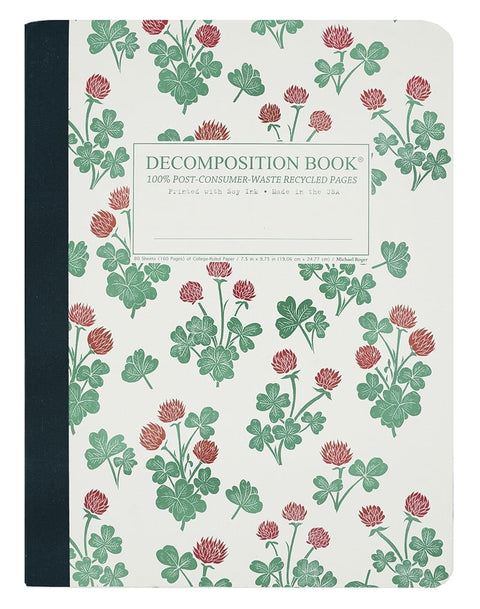 Crimson Clover Large Ruled Notebook