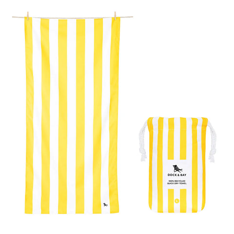 Large Boracay Yellow Beach Towel - Cabana Collection