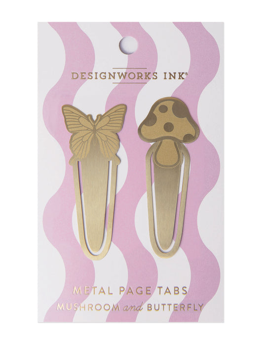 Mushrooms + Butterfly Brass Page Tabs