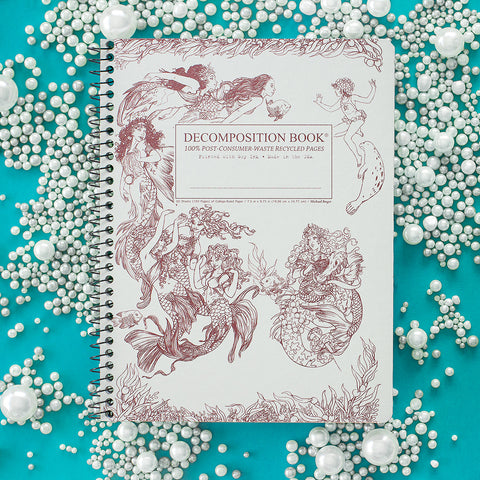 Mermaids Large Ruled Spiral Notebook