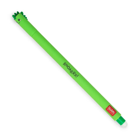 Dino Erasable Gel Pen - Green Ink