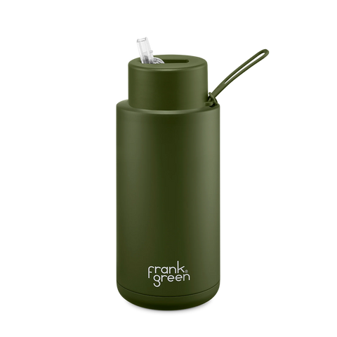 1L Ceramic Reusable Bottle - Khaki