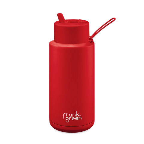 1L Atomic Red Ceramic Reusable Bottle - Limited Edition