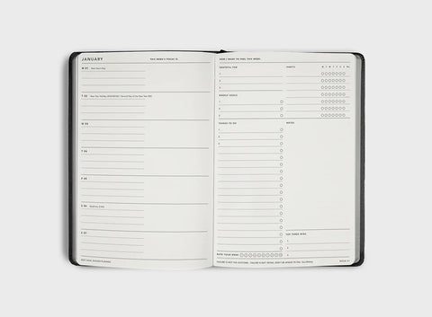 Bold Goal Digger 2025 Weekly Diary - Soft Cover - Black