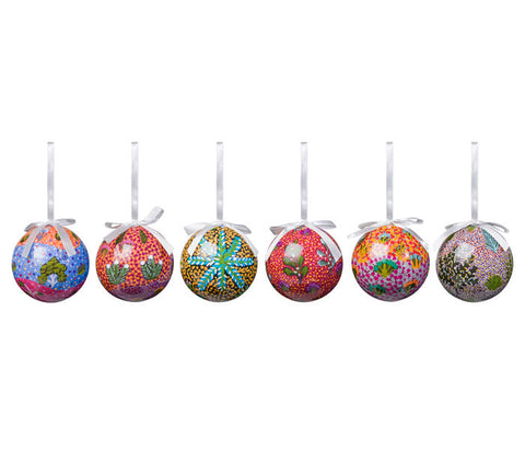 6 pack Xmas Baubles - Ampilatwatja