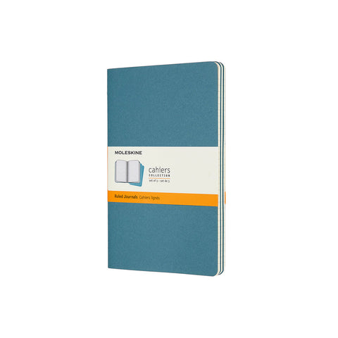 Cahier Notebook - Set of 3 - Ruled - Large - Brisk Blue