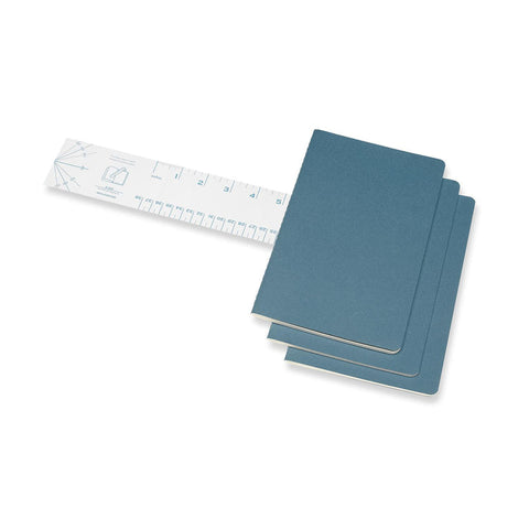 Cahier Notebook - Set of 3 - Plain - Large - Brisk Blue