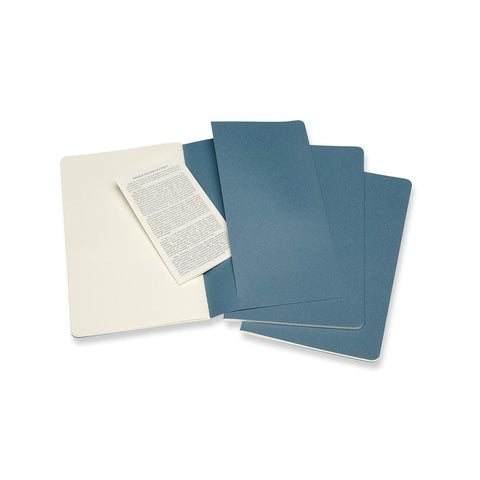 Cahier Notebook - Set of 3 - Plain - Large - Brisk Blue