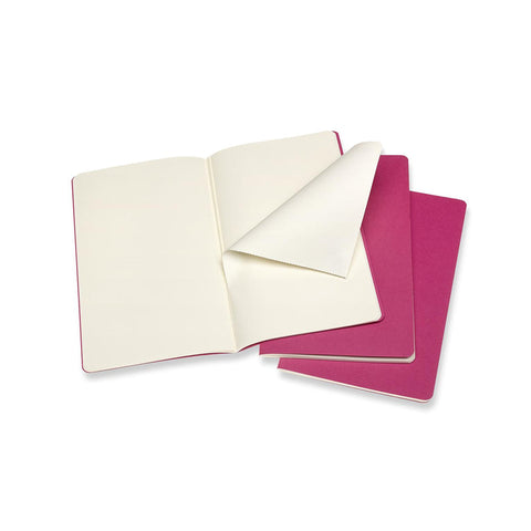 Cahier Notebook - Set of 3 - Plain - Large - Kenetic Pink