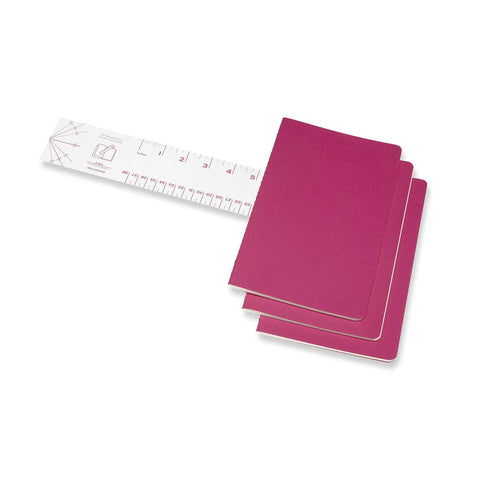 Cahier Notebook - Set of 3 - Plain - Large - Kenetic Pink