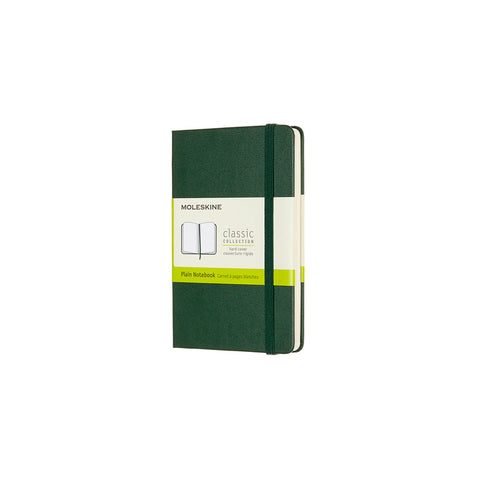 Classic Hard Cover Notebook - Plain - Pocket - Myrtle Green