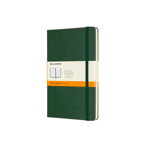 Classic Hard Cover Notebook - Ruled - Large - Myrtle Green