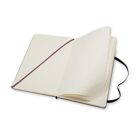 Classic Hard Cover Notebook - Grid - Large - Red