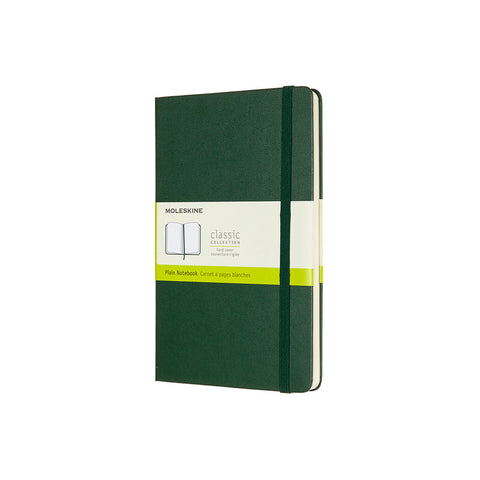 Classic Hard Cover Notebook - Plain - Large - Myrtle Green