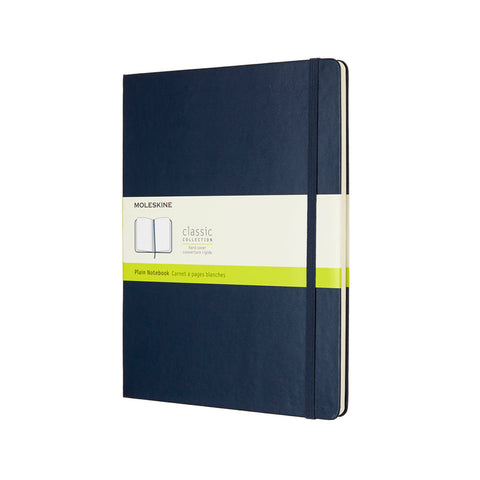 Classic Hard Cover Notebook - Plain - Extra Large - Sapphire Blue