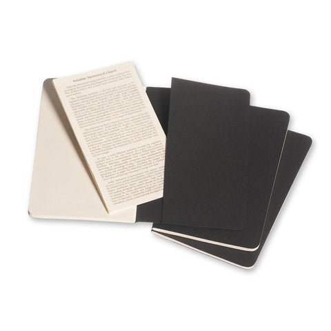 Cahier Notebook - Set of 3 - Dot Grid - Pocket - Black