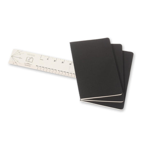 Cahier Notebook - Set of 3 - Ruled - Large - Black