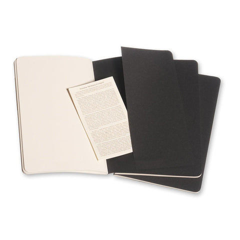 Cahier Notebook - Set of 3 - Ruled - Large - Black