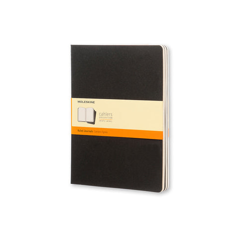 Moleskine - Cahier Notebook - Set of 3 - Ruled - Extra Large - Black