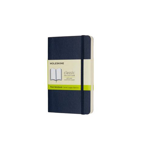 Classic Soft Cover Notebook - Plain - Pocket - Sapphire Blue