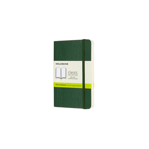 Classic Soft Cover Notebook - Plain - Pocket - Myrtle Green