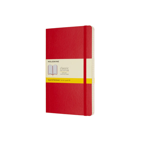 Classic Soft Cover Notebook - Grid - Large - Scarlet Red