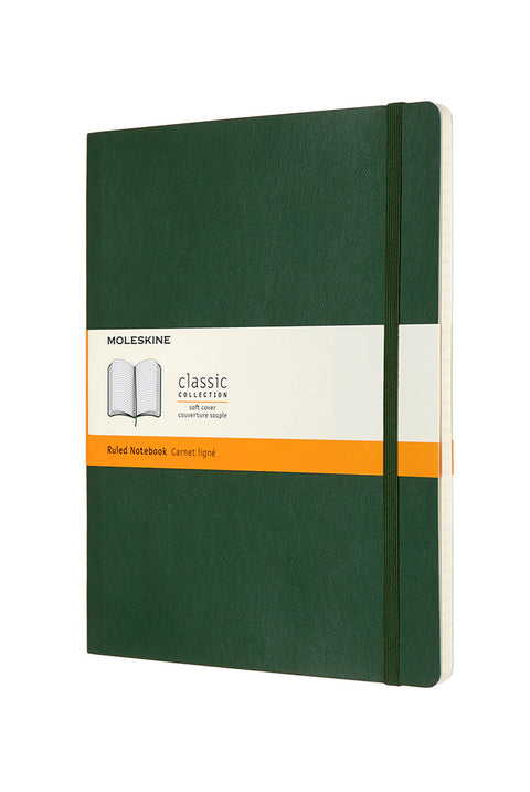 Moleskine - Classic Soft Cover Notebook - Ruled - Extra Large - Myrtle Green