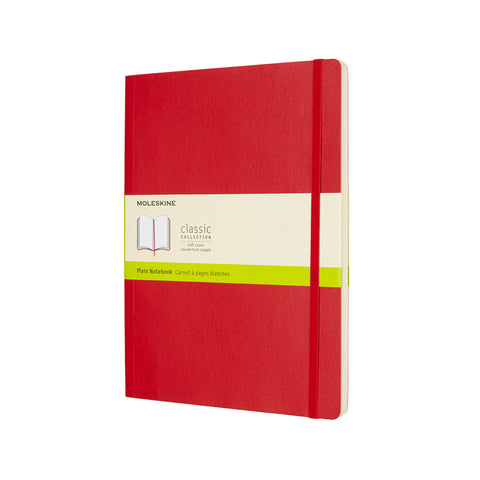 Classic Soft Cover Notebook - Plain - Extra Large - Scarlet Red