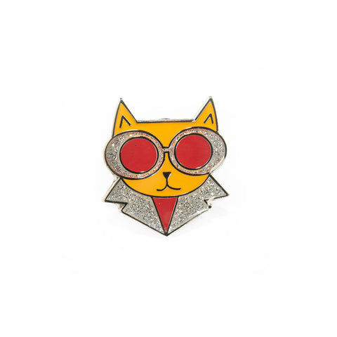 Meowton John Enamel Pin