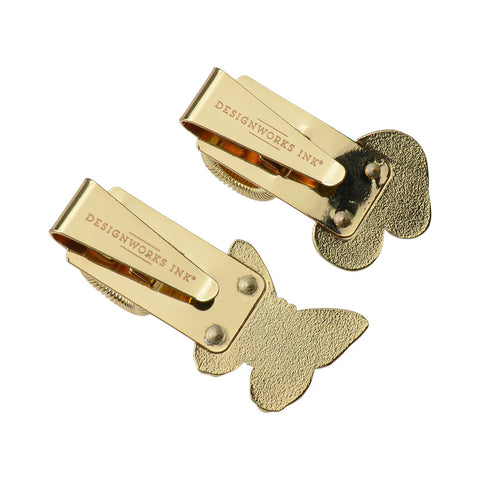 Butterfly & Mushroom Pen Clips Set of 2