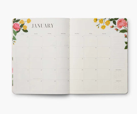 2025 Monthly Appointment Notebook - Roses