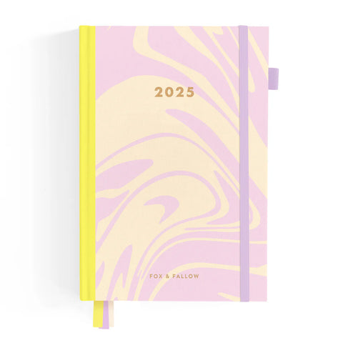 Acid Wash 2025 Weekly Planner - Horizontal - A5