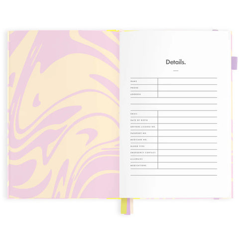 Acid Wash 2025 Weekly Planner - Horizontal - A5