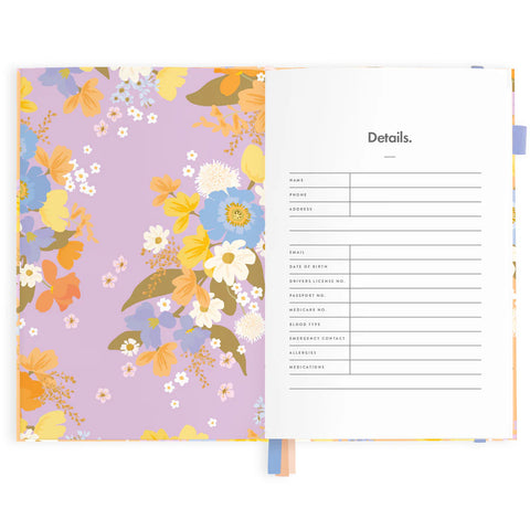 Botanika Peach 2025 Weekly Planner - Vertical - A5