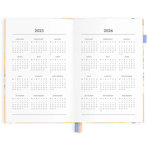 Botanika Peach 2025 Weekly Planner - Vertical - A5